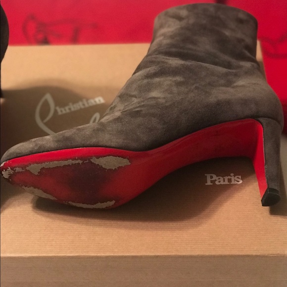 Authentic Christian Louboutin suede gray boots - Picture 4 of 7